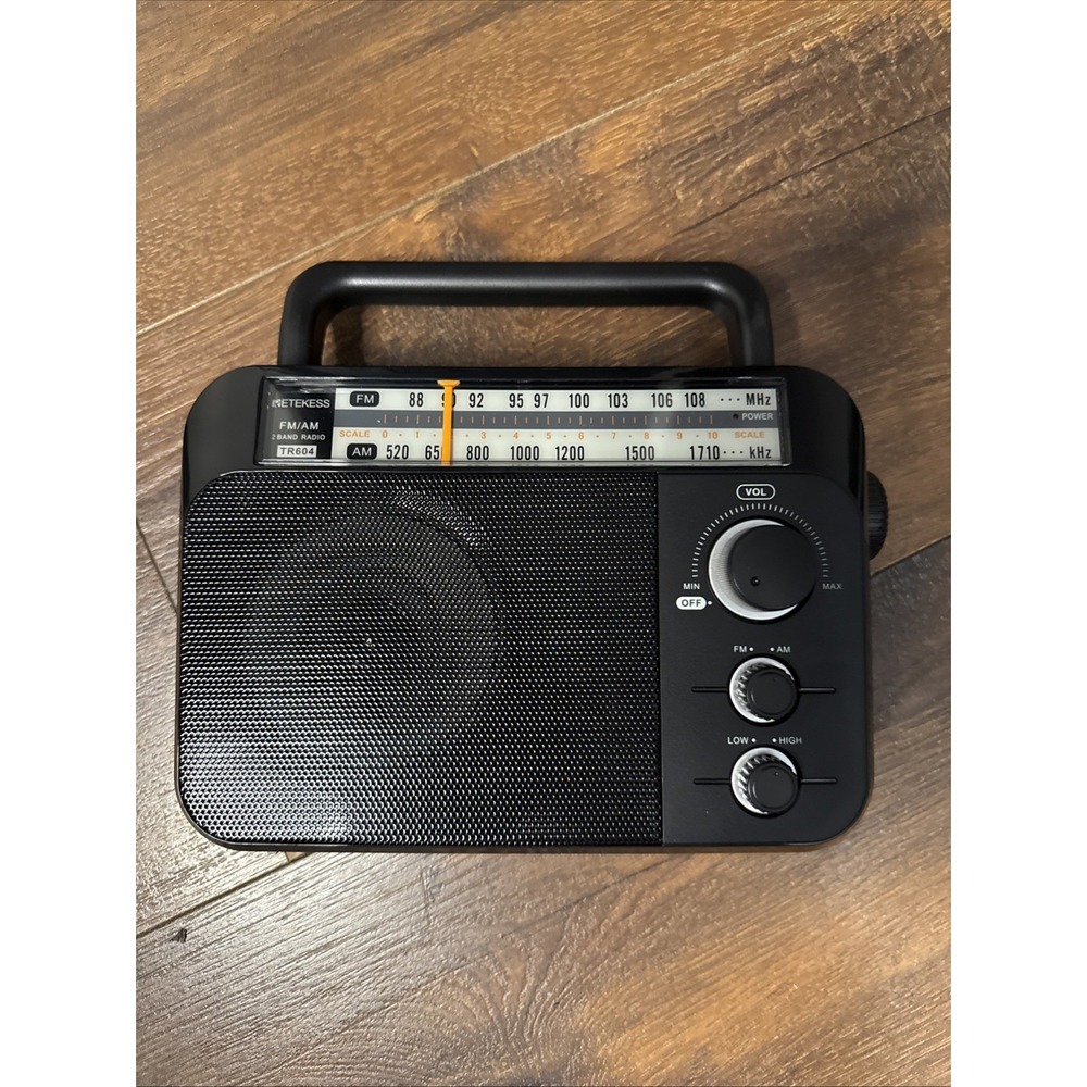 Retekess TR604W Portable FM/AM/NOAA Radio Weather Speaker‎ Tuning Handle Seniors
